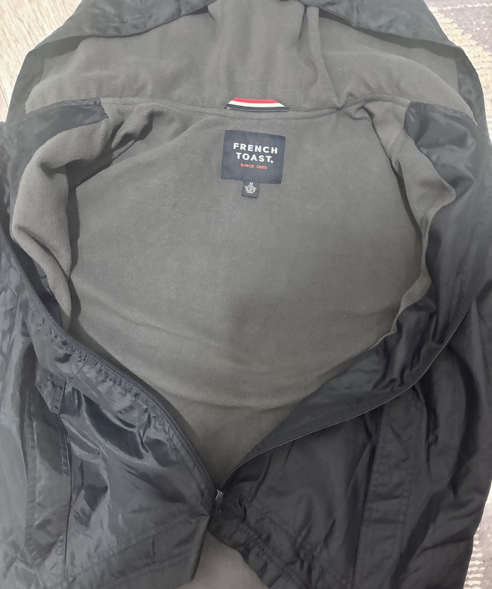 French Toast Boys Windbreaker Jacket Size 12 Navy – Fleece Lined - photo 5