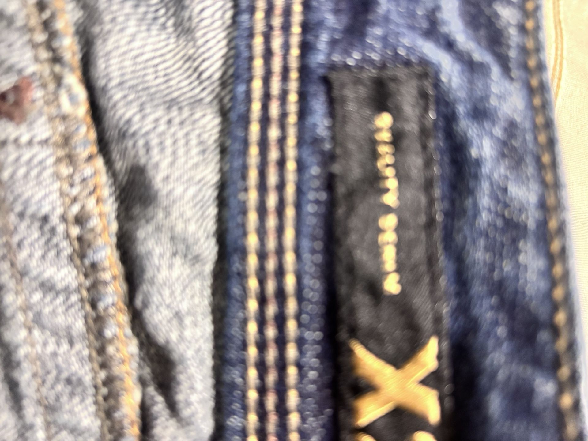 X2 Y2K Denim Micro Mini Skirt - Size 2 - Back Zipper Pockets - photo 5