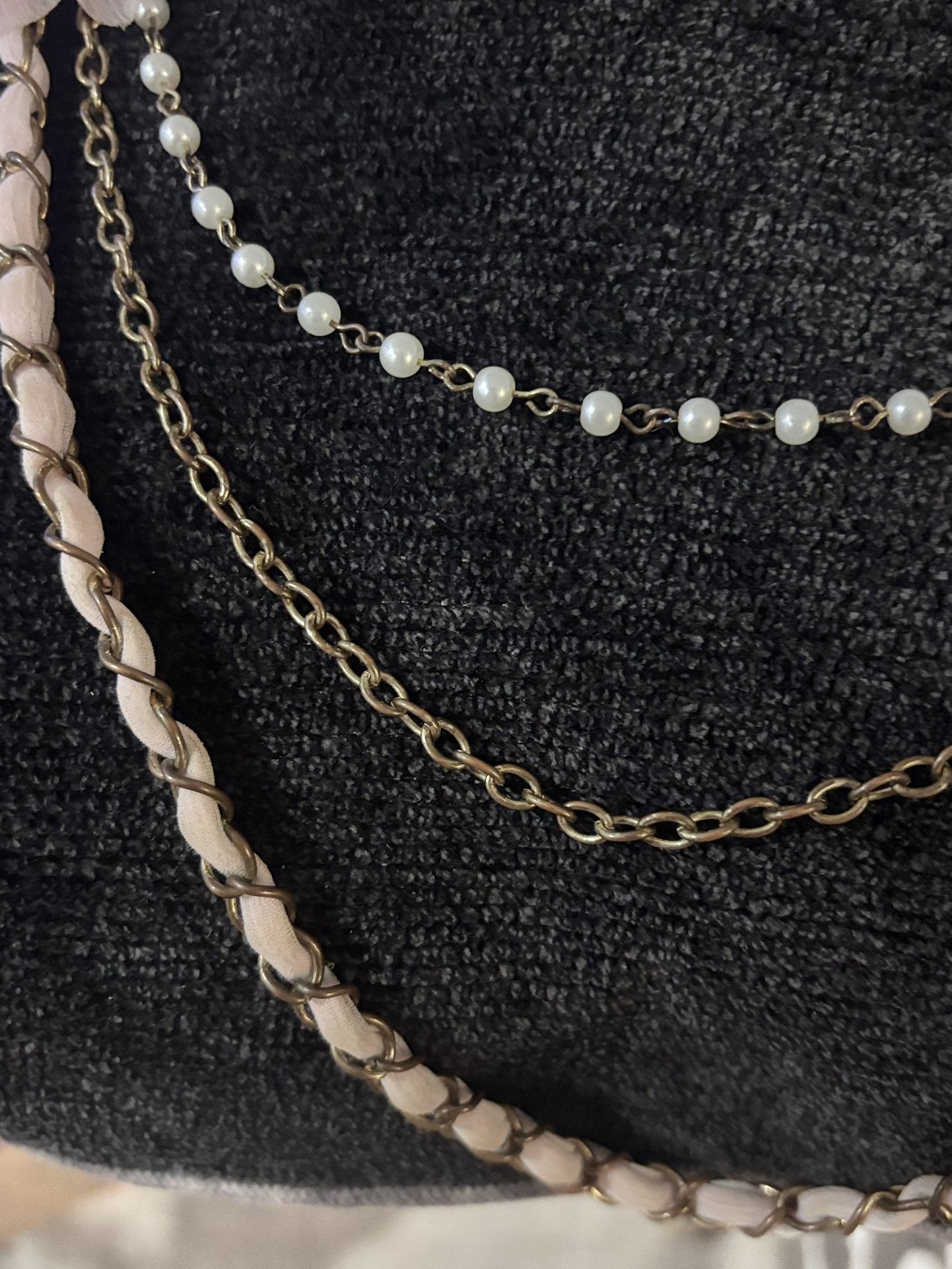Vintage Blush Floral Chain Necklace Faux Pearls | Romantic State - photo 2