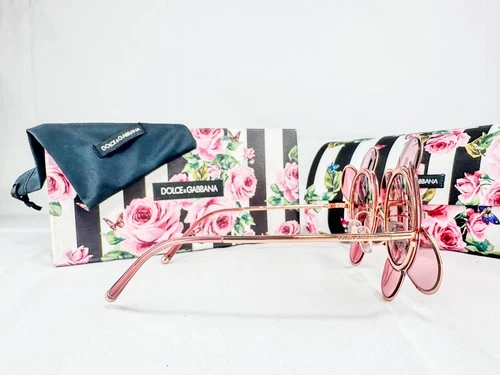 Dolce & Gabbana Flower Sunglasses Pink Gold Limited Edition New - photo 4