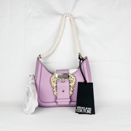 Versace Jeans Couture Lilac Shoulder Bag Gold Logo Chain NWT - photo 2