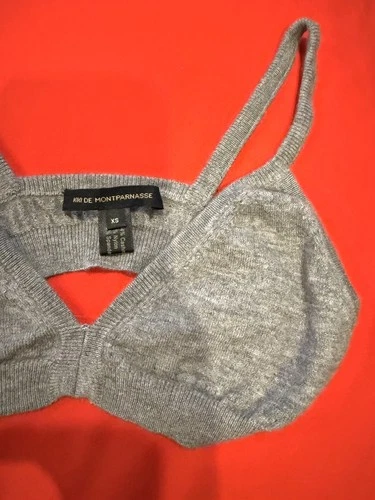 Kiki de Montparnasse 245482 Womens Cashmere Bralette Bra Midnigh - photo 3