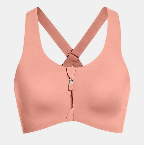 Knix Catalyst Front Zip Sports Bra - Pink Ginger