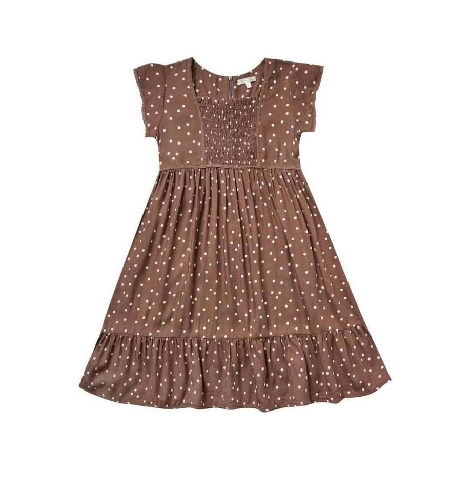 Rylee + Cru Dot Madeline Dress in Wine - photo 3