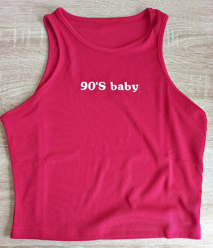Womens 90's Baby Crop Top