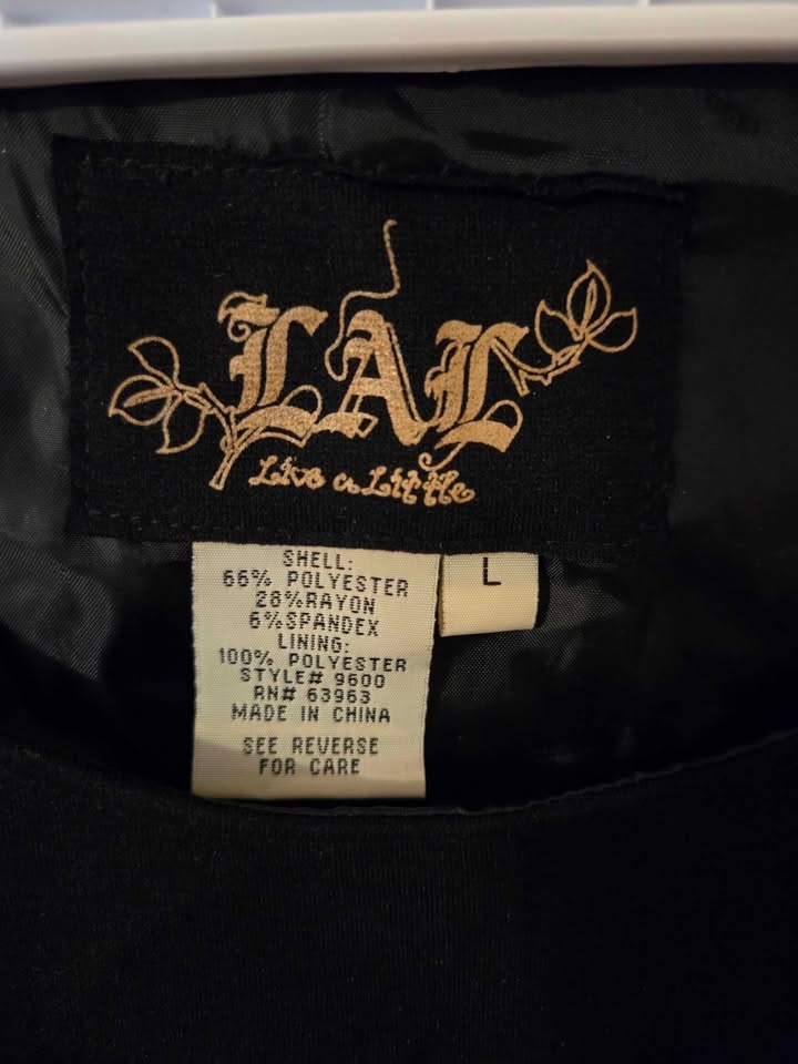 Y2K Black Jumper Dress by Live a Little LAL - Size L - photo 2