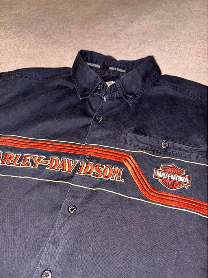 Harley-Davidson Black Button-Up Shirt