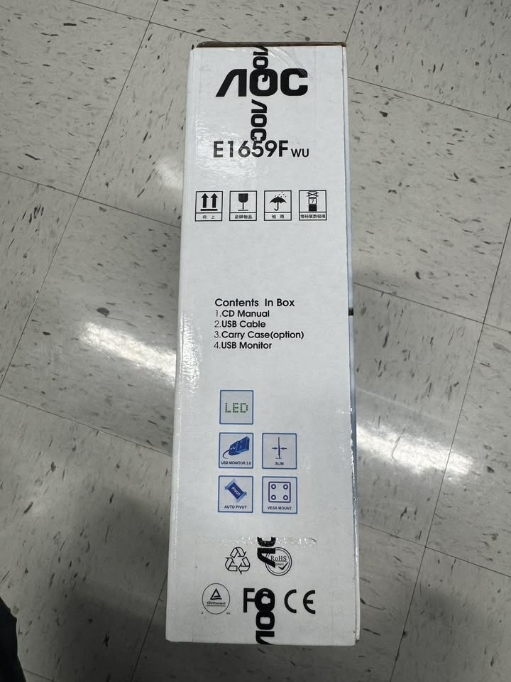 AOC 15.6" Ultra Slim Portable LED Monitor (Brand New) - photo 2