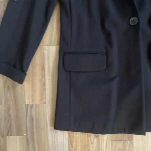 Lang Blazer Womens XS Black Wool Blend Asymmetrical USA Made Sui - photo 2