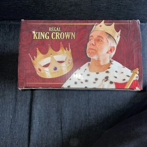 Deluxe Gold Royal Costume Crown Multicolor Faux Jewels Foam Comf - photo 2
