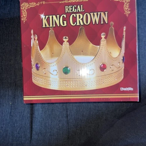 Deluxe Gold Royal Costume Crown Multicolor Faux Jewels Foam Comf - photo 4