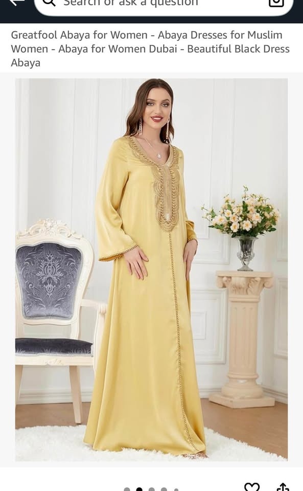 Gold beaded Arabic new dress M - photo 2
