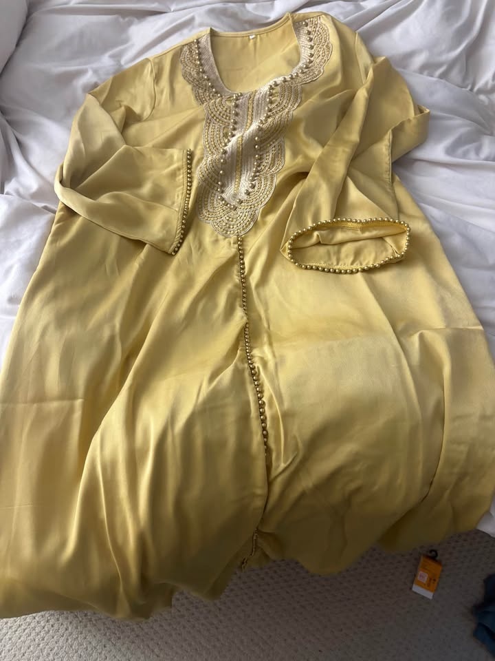 Gold beaded Arabic new dress M - photo 3