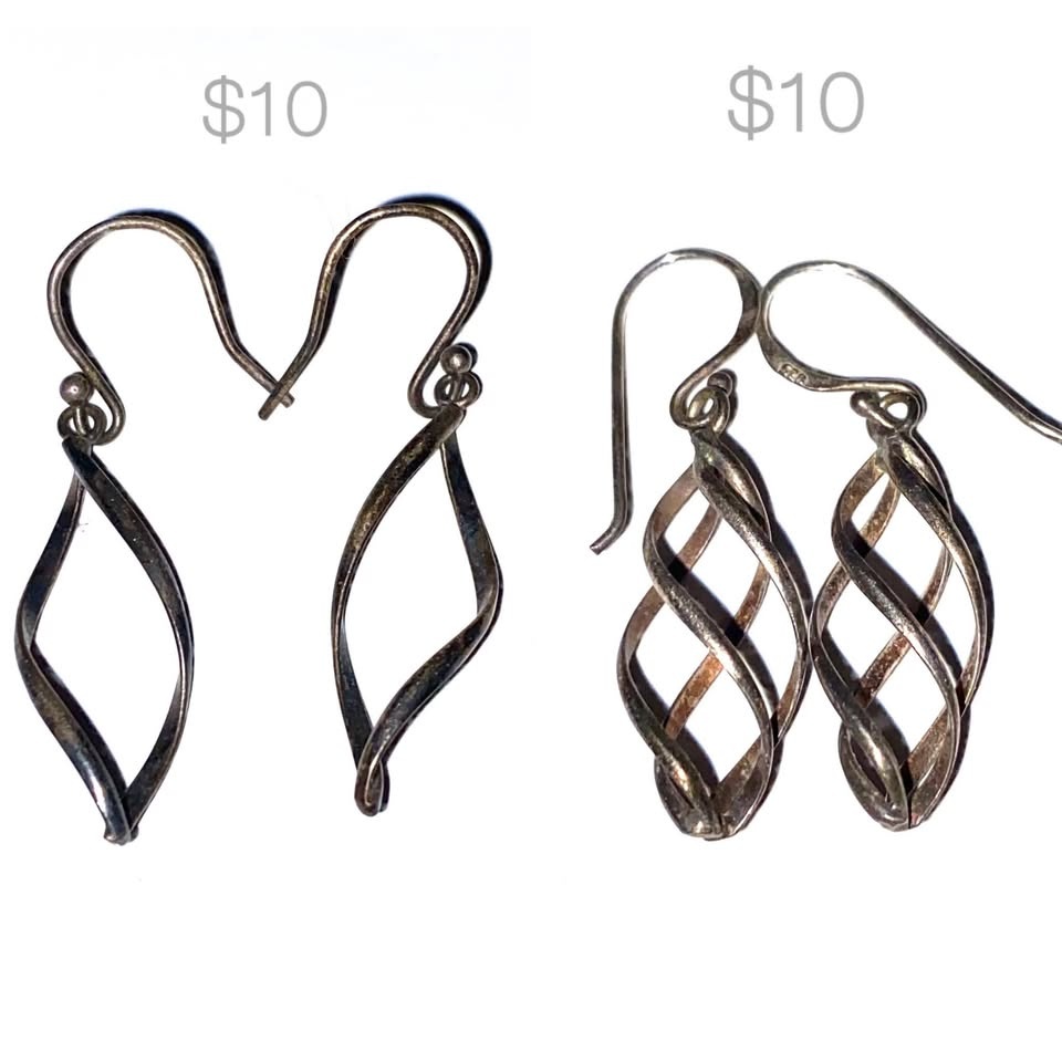 Handmade Sterling Silver Earrings & Necklace Set - photo 4