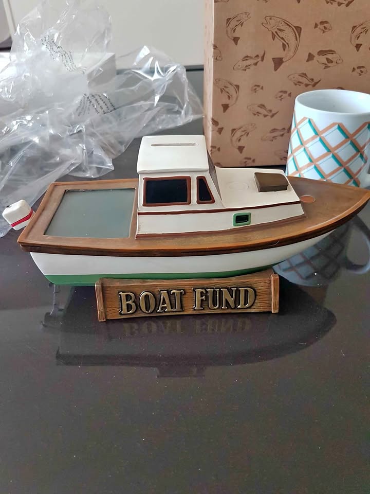Boat fund funny figurine piggy bank coin bank, New