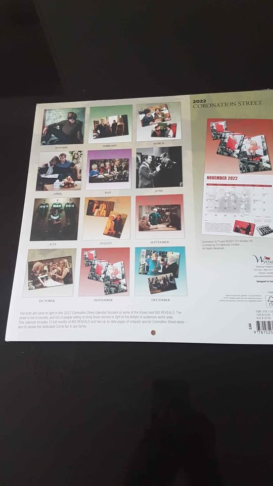 New and sealed Coronation Street 2022 calendar - photo 2