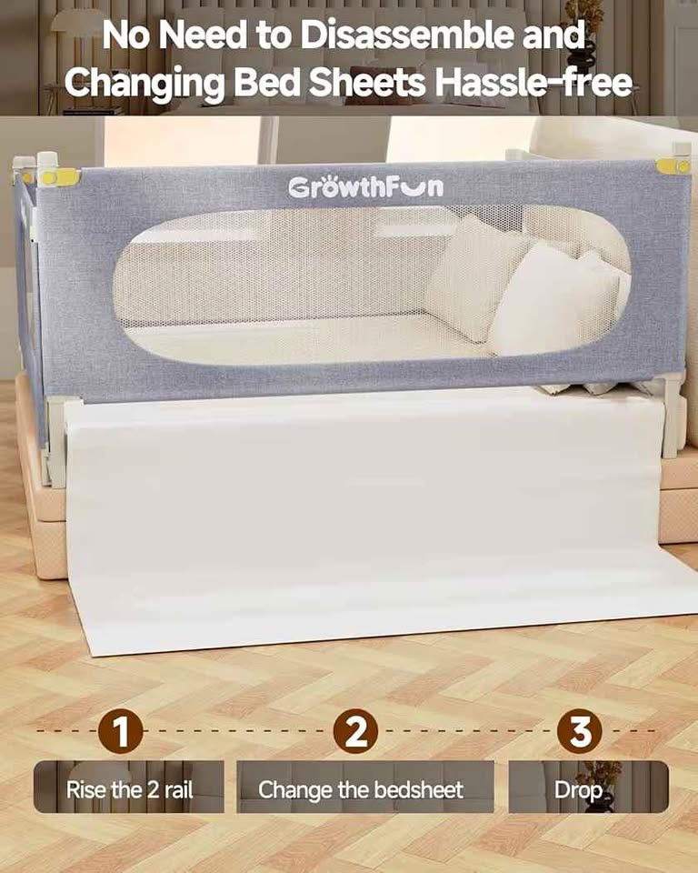 3-Piece King Size Bed Rail for Toddlers