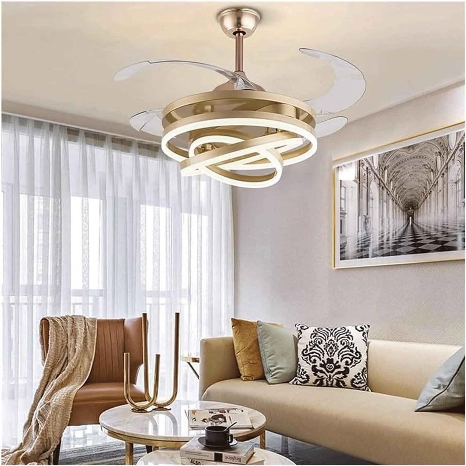 Ceiling Fan with Light (Gold) - photo 2