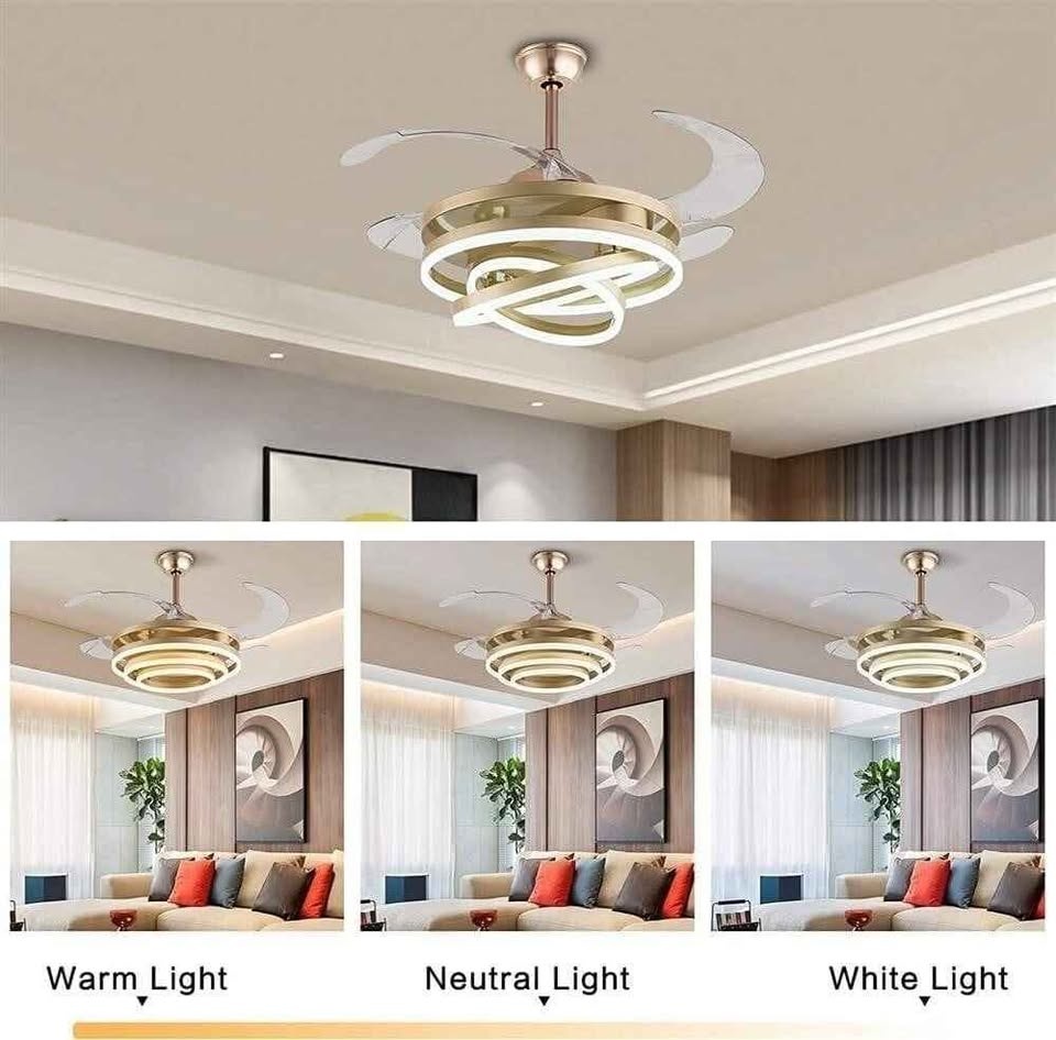 Ceiling Fan with Light (Gold) - photo 3