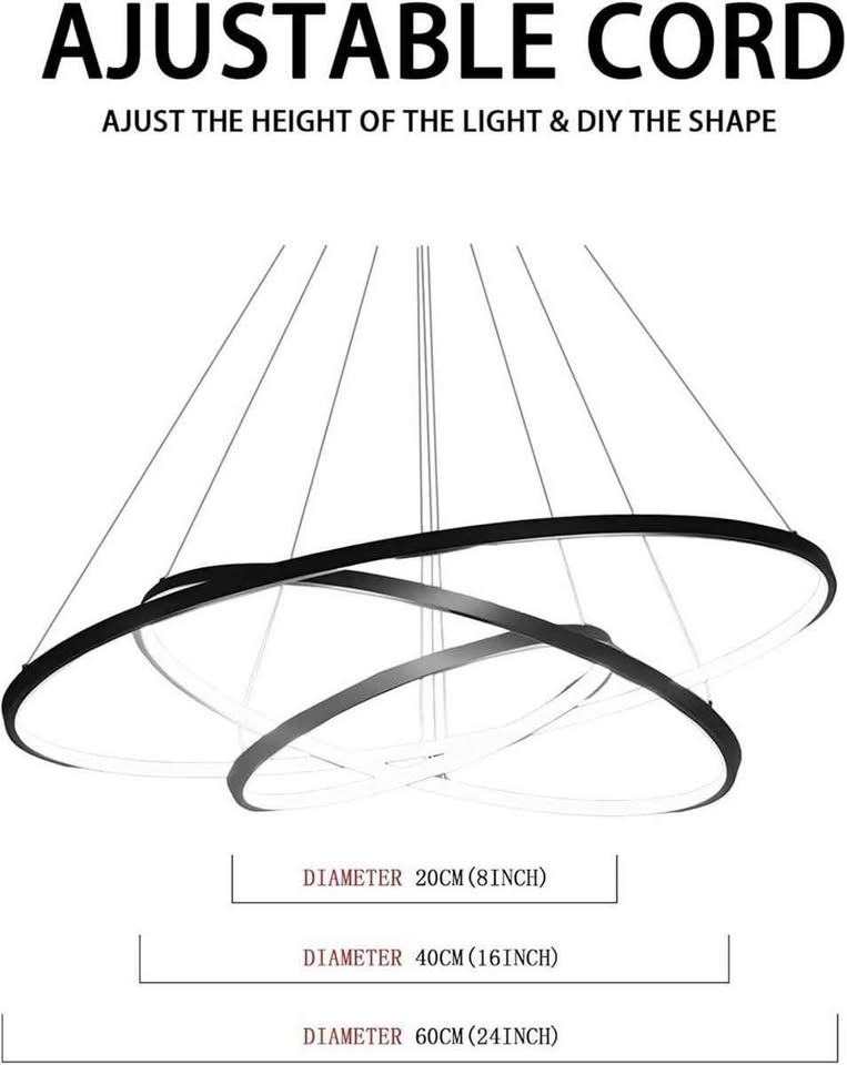 LightInTheBox 3 Ring Pendant Light - photo 3