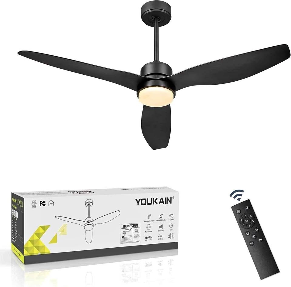 YOUKAIN 52" Ceiling Fan with Lights