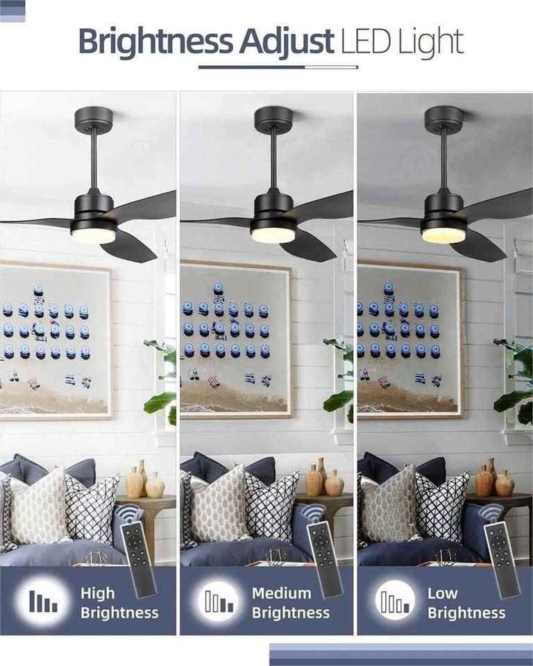 YOUKAIN 52" Ceiling Fan with Lights - photo 4