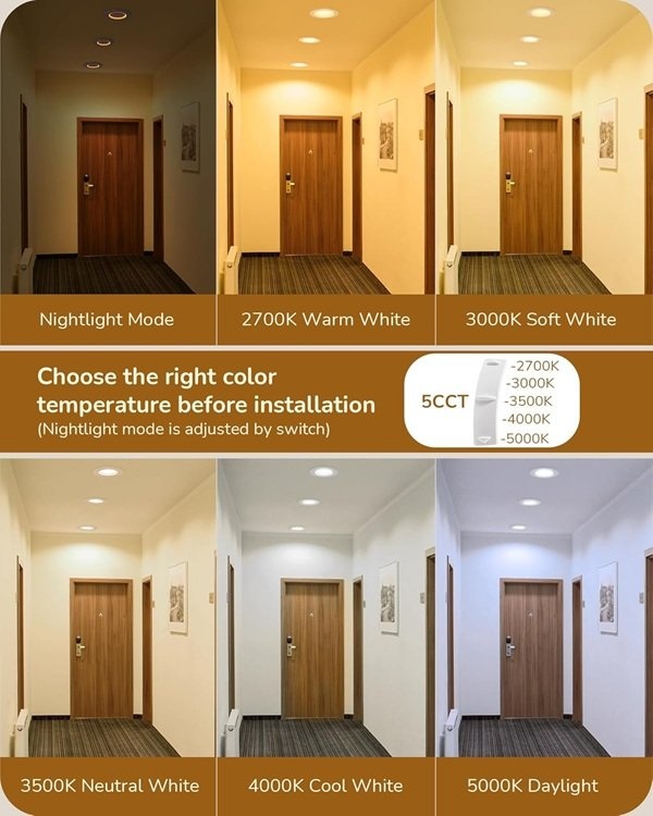 Brand New 12 Pack 4 Inch LED Ceiling Lights with Night Light - photo 3