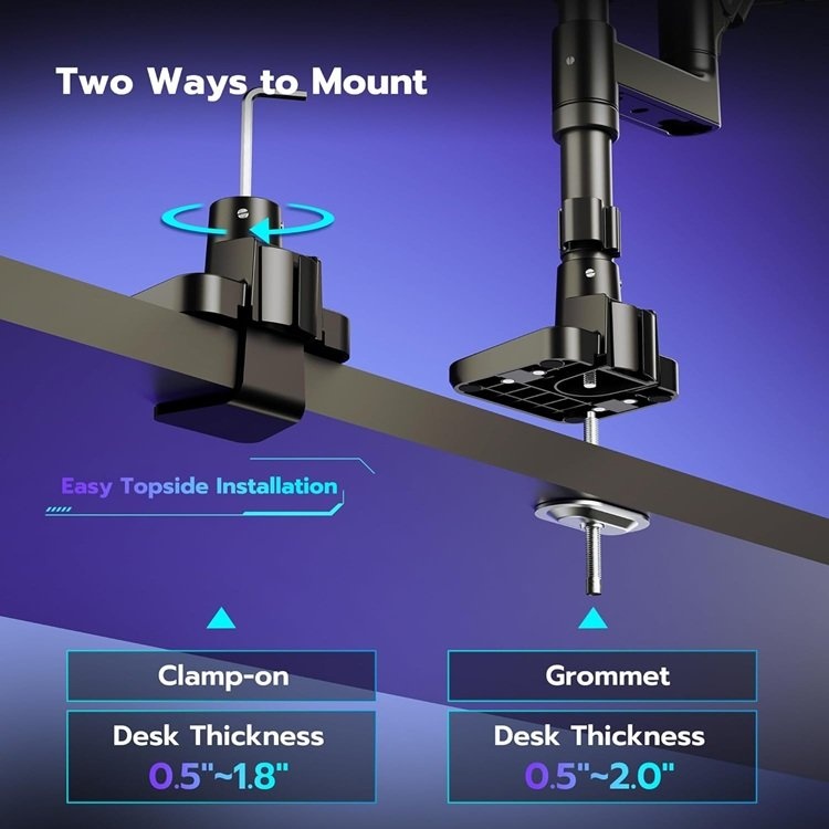 Brand New Dual Monitor Arm Desk Mount for 17-49 Inch Ultrawide - photo 4
