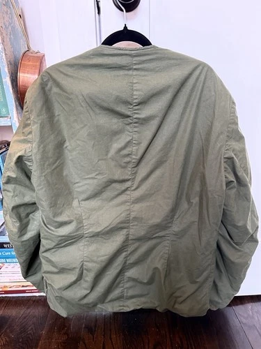 Original Swedish Army M59 Quilted Liner Jacket 1950s Green S - photo 2