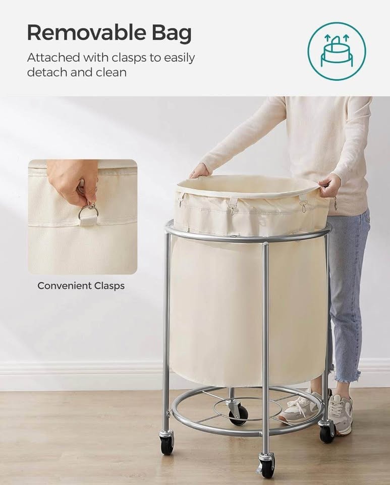 BRAND NEW SONGMICS Rolling Laundry Basket — $60 - photo 3