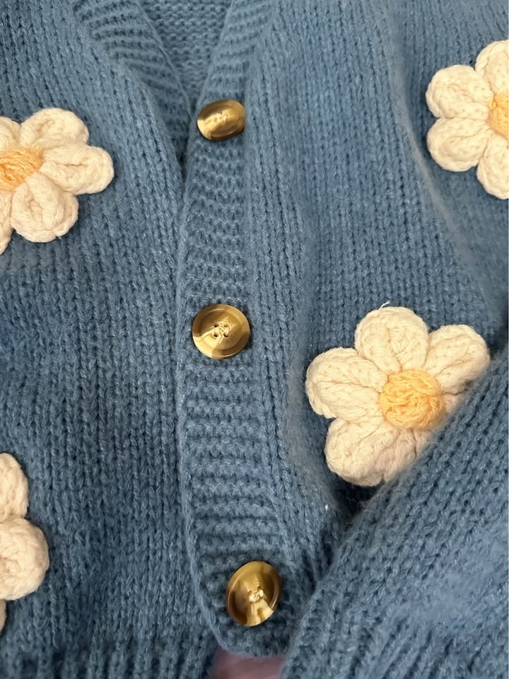 Blue Daisy Knit Cardigan - photo 2