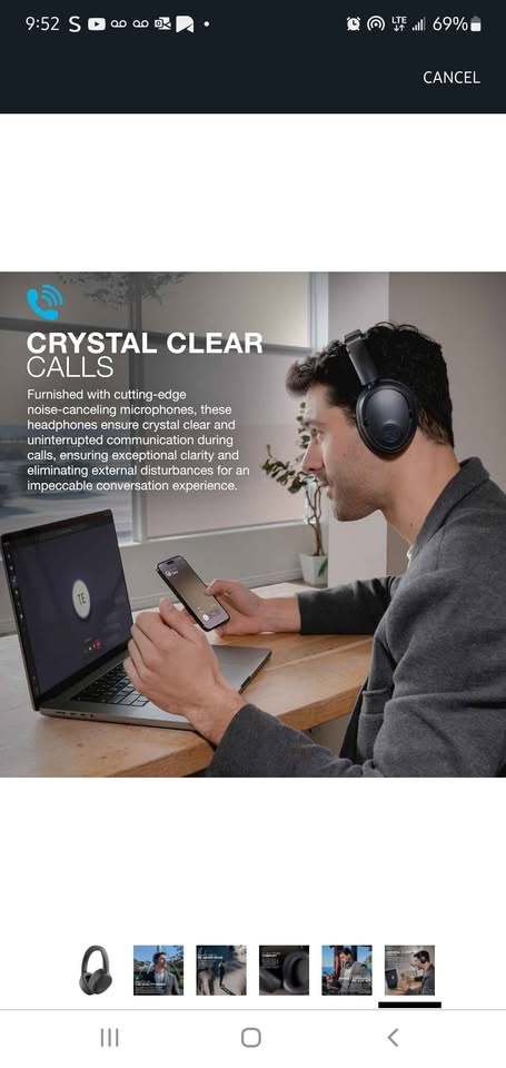 JLab JBuds Lux ANC Wireless Headphones, Graphite - photo 5