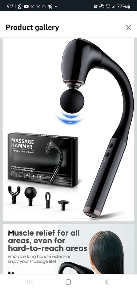 Massage Gun Deep Tissue, Back Massager, Portable - photo 3