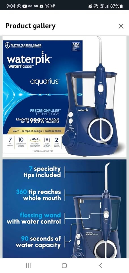 Waterpik Aquarius Water Flosser - Blue - photo 3