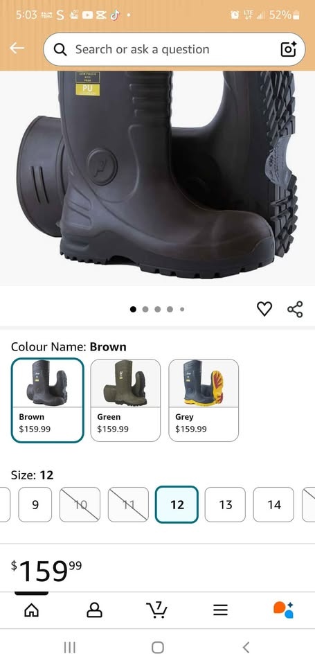 CSA Approved Safety Boots - Steel Toe Waterproof PU Rubber Work - photo 2