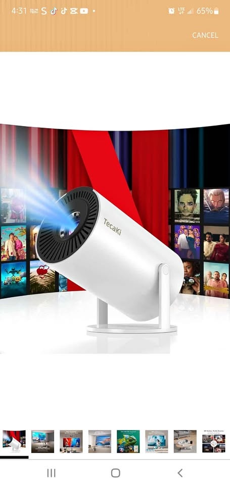 Tecaki Mini Projector 1080P WiFi Bluetooth Auto Keystone