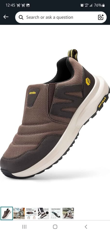 FitVille Men's Wide Hiking Shoes - Slip On Walking Sneakers - photo 3