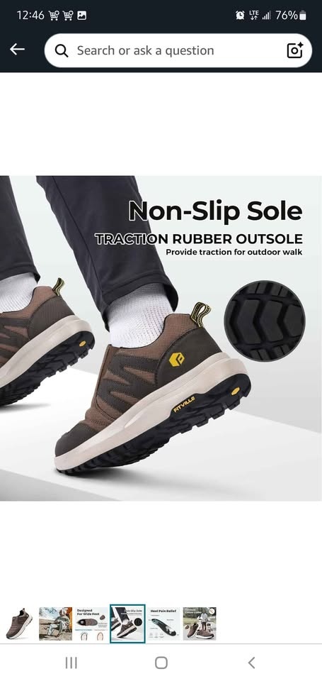 FitVille Men's Wide Hiking Shoes - Slip On Walking Sneakers - photo 4