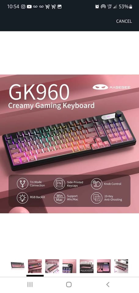 MageGee GK960 Wireless Keyboard - RGB, Tri-Mode, Numpad - photo 3