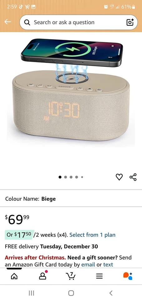 Odokee All-in-One Bedside Speaker & Alarm Clock