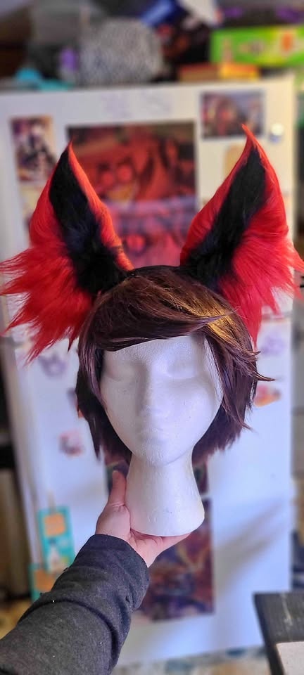 ALASTOR Bright Red Hand-crafted mechanical moving ears READY MAD