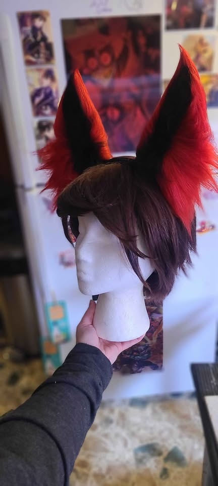 ALASTOR Bright Red Hand-crafted mechanical moving ears READY MAD - photo 2
