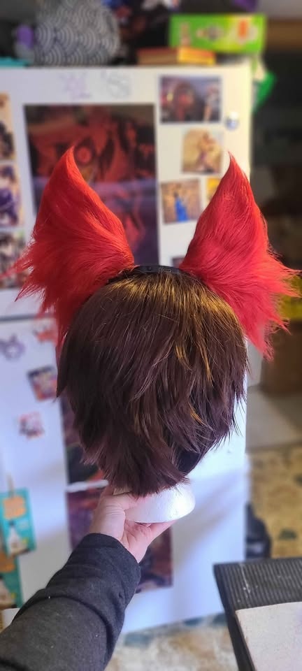 ALASTOR Bright Red Hand-crafted mechanical moving ears READY MAD - photo 3