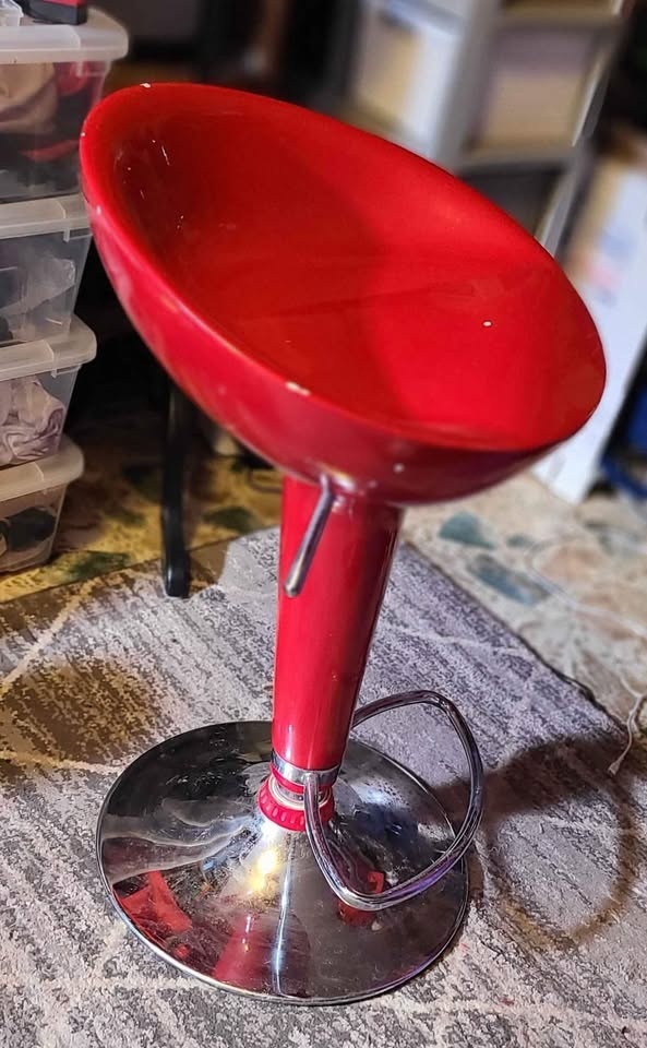 Red Bar Stool - photo 2