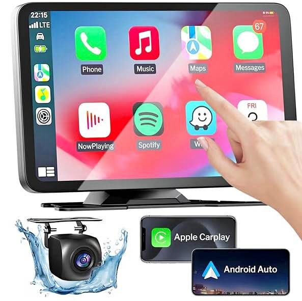 Wireless Apple Carplay Screen for Car, 7" HD