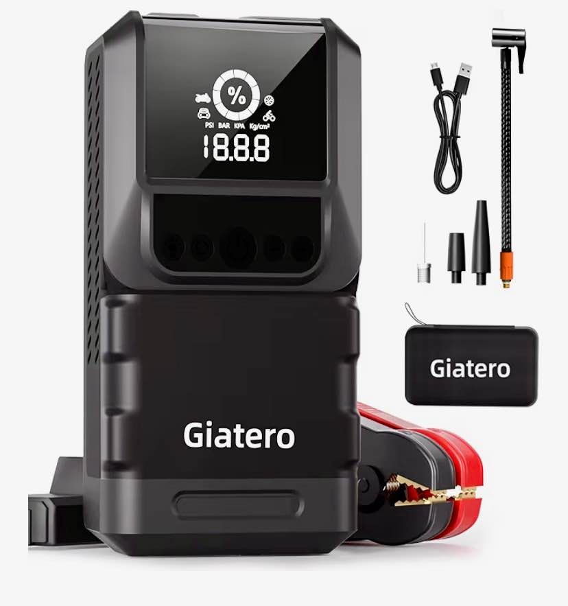 Giatero Q13 Portable Car Jump Starter w/ Air Compressor - photo 3