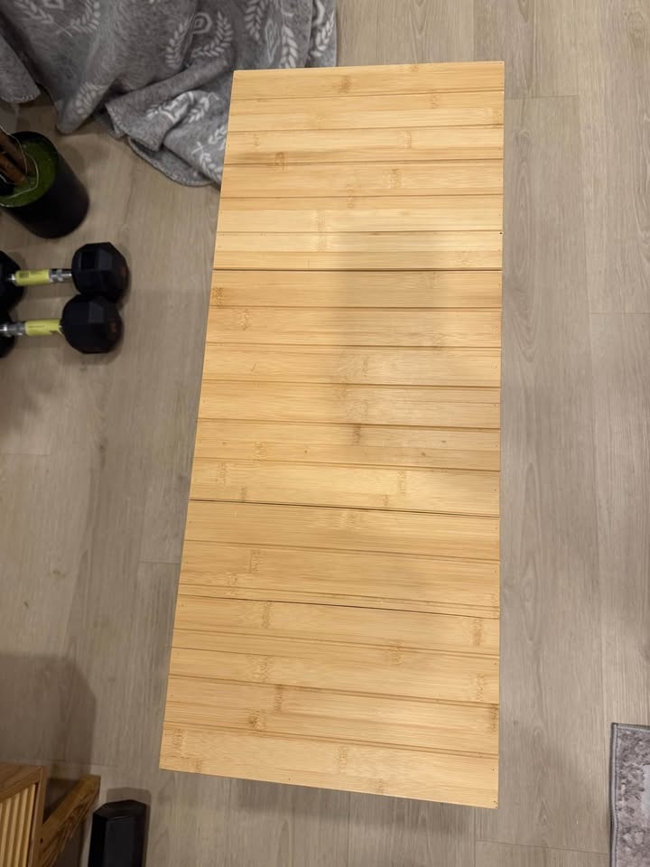 MOVING SALE light wooden entry way bench with shoe rack storage - photo 3