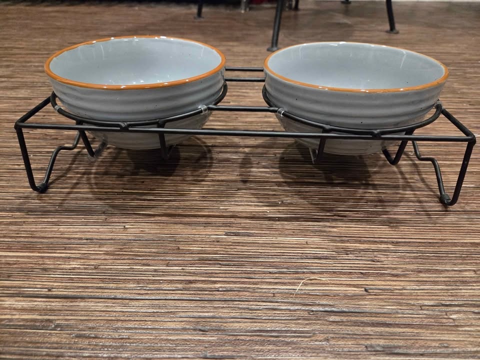 Ceramic Pet Bowls with Stand - photo 2