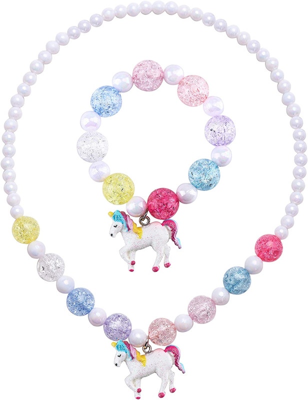 Unicorn necklace and bracelet set