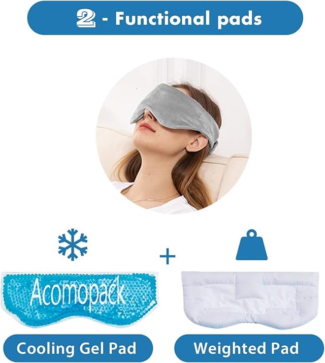 ACOMOPACK Weighted Sleep Mask - Hot/Cool Gel - photo 2